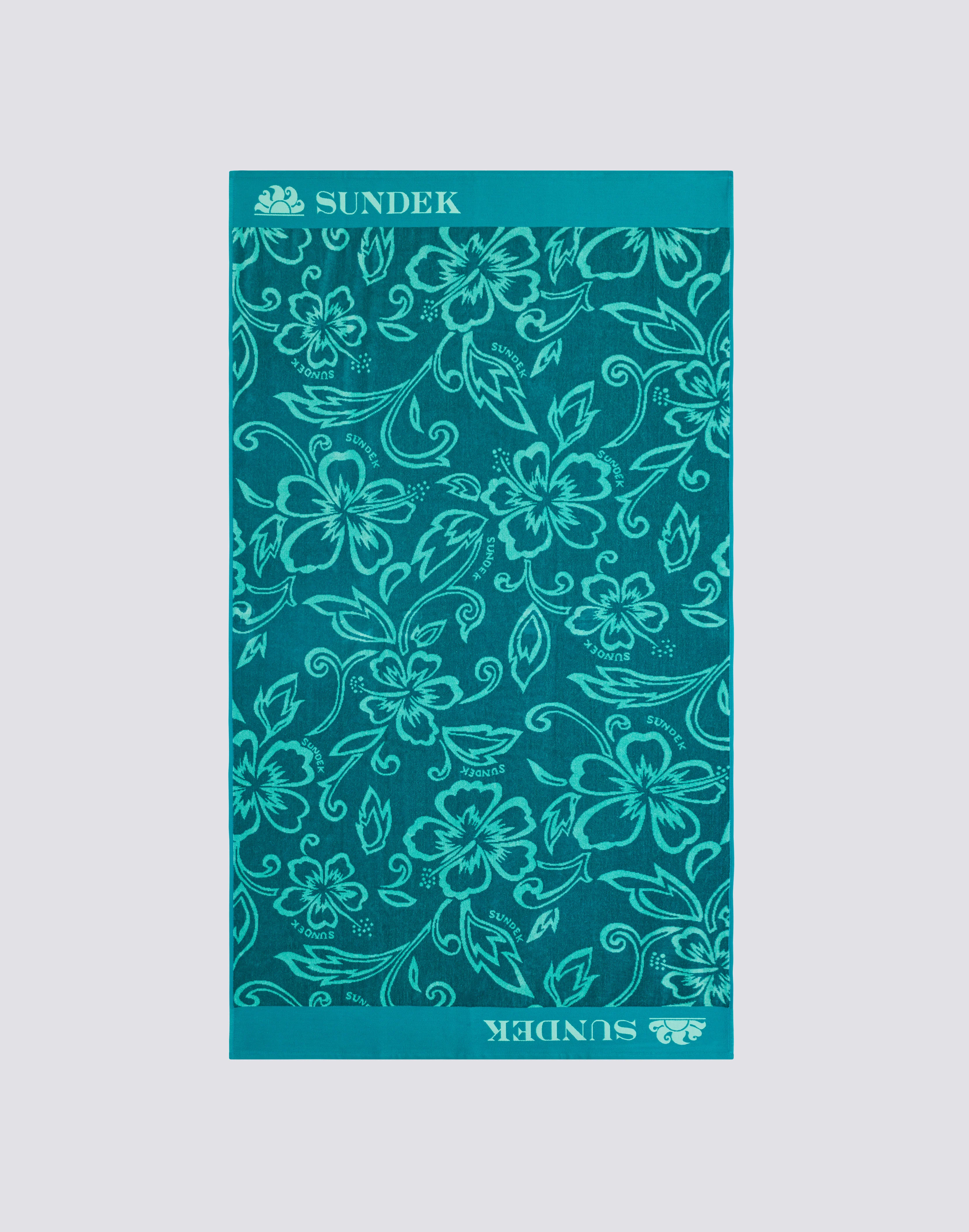 TELO IN SPUGNA JACQUARD CON FANTASIA HIBISCUS SK23