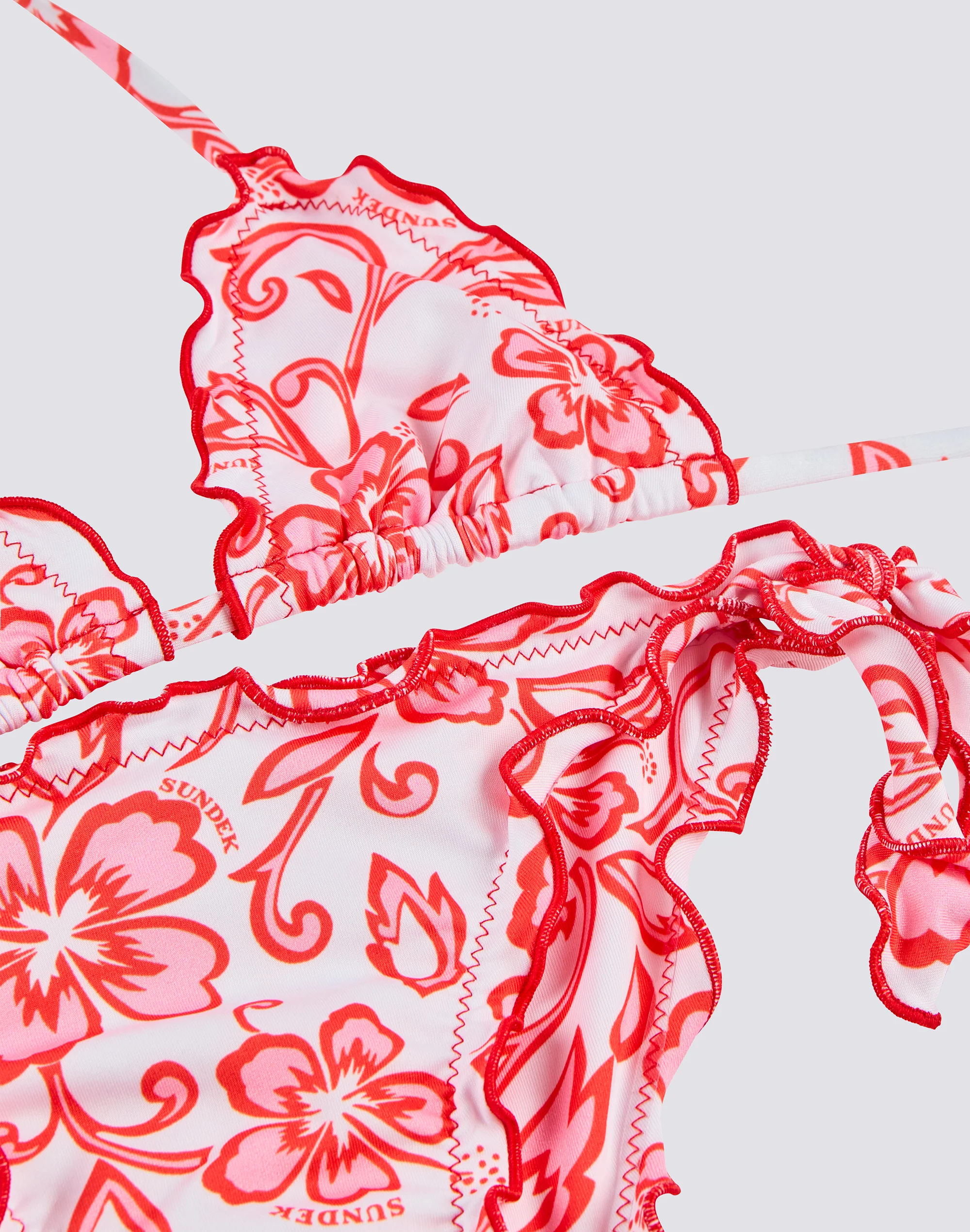 BIKINI BAMBINA CON STAMPA HIBISCUS SK23 - Image 3