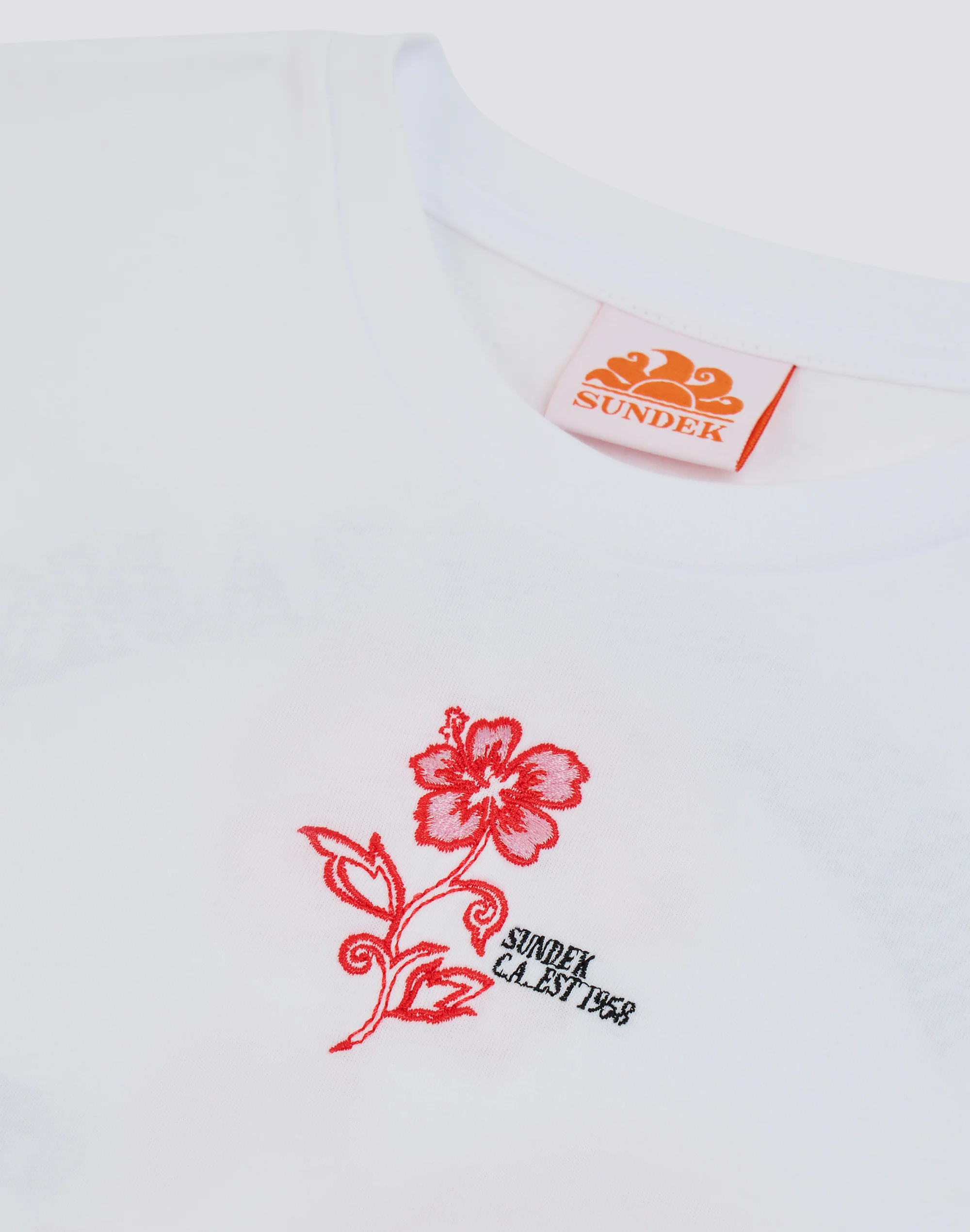 COMFORT T-SHIRT DA BAMBINA CON STAMPA MAXI HIBISCUS PARADISE SUL BACK - Image 3