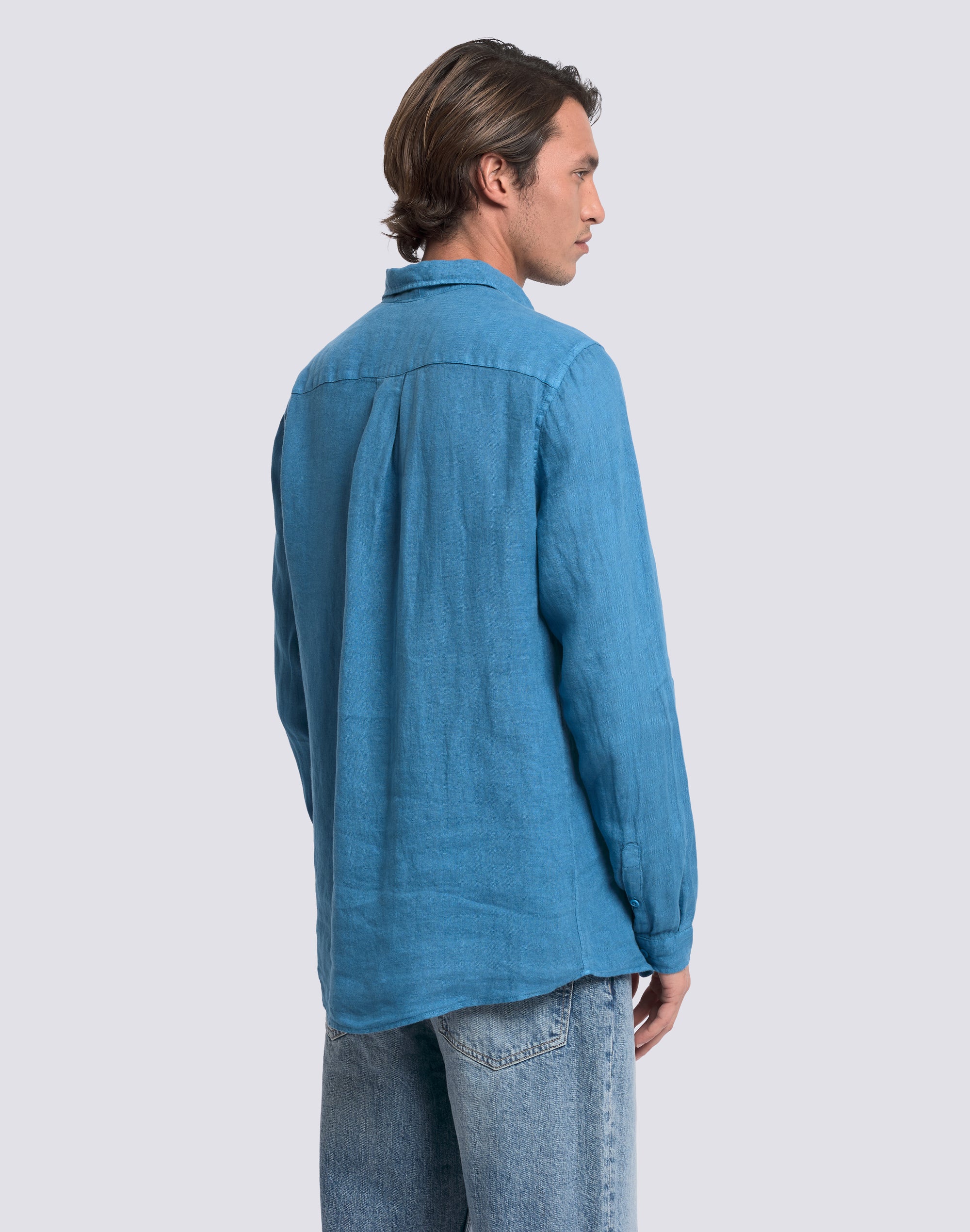 CAMICIA DA UOMO IN LINO TINTO CAPO - Image 5