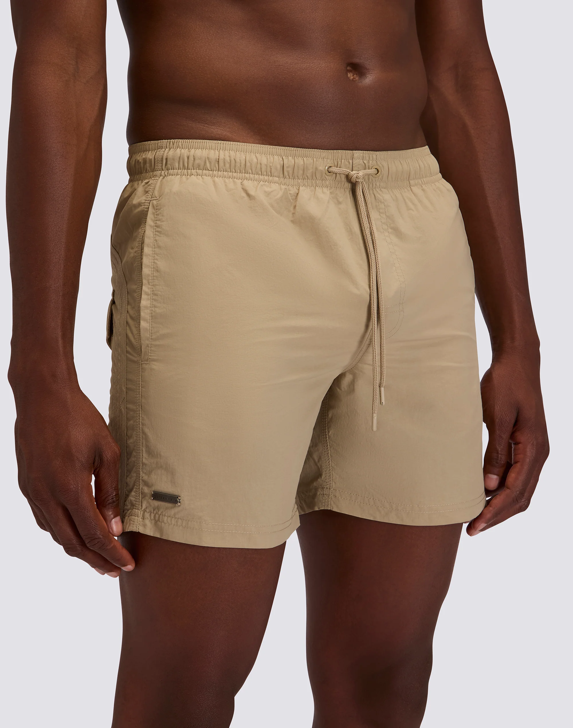 COSTUME DA BAGNO UOMO CORTO VITA ELASTICATA GOLDENWAVE TINTA UNITA NYLON TASLAN COTTON TOUCH - Image 3
