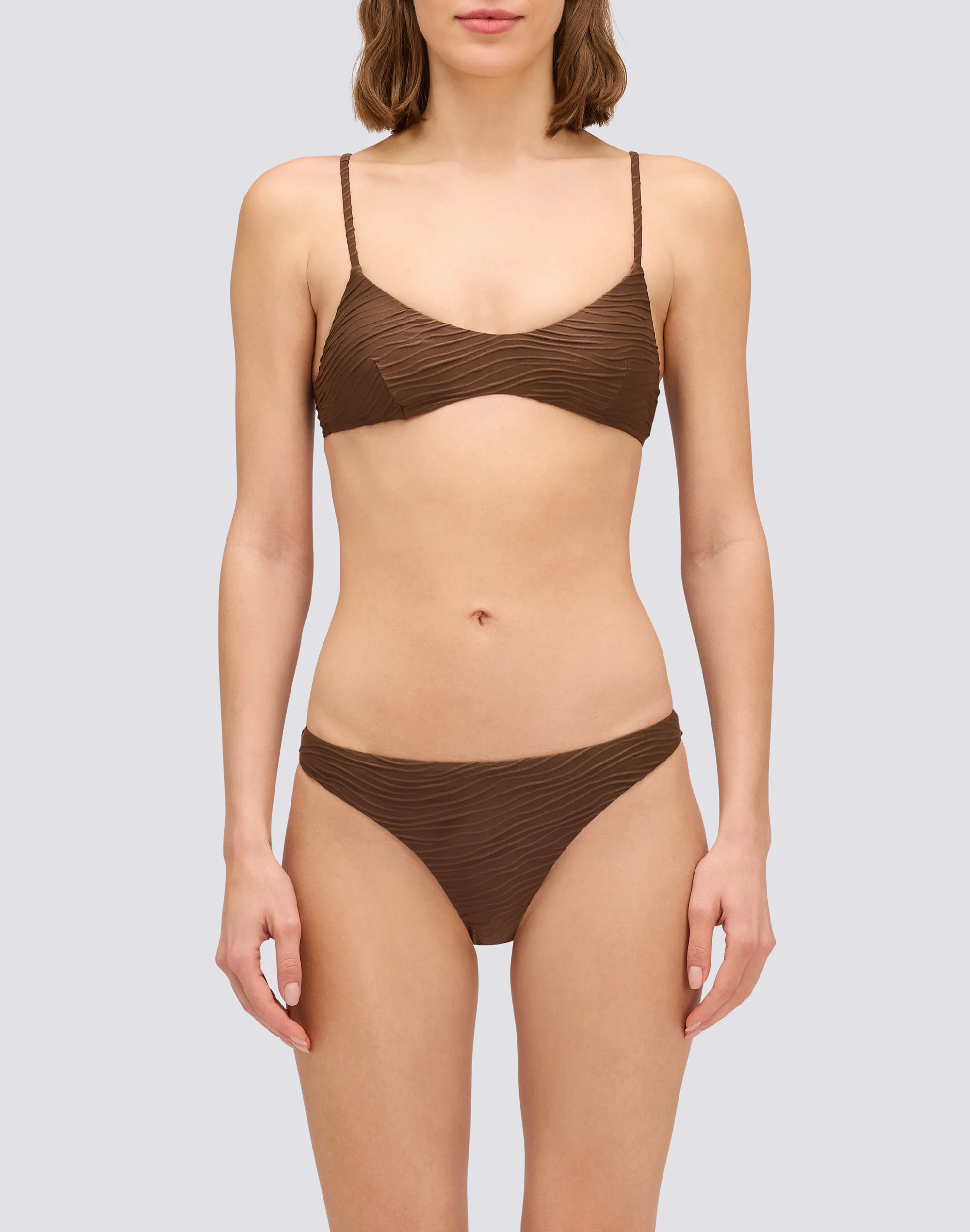ELODIE - BIKINI TOP BRALETTE JACQUARD EFFETTO WAVE