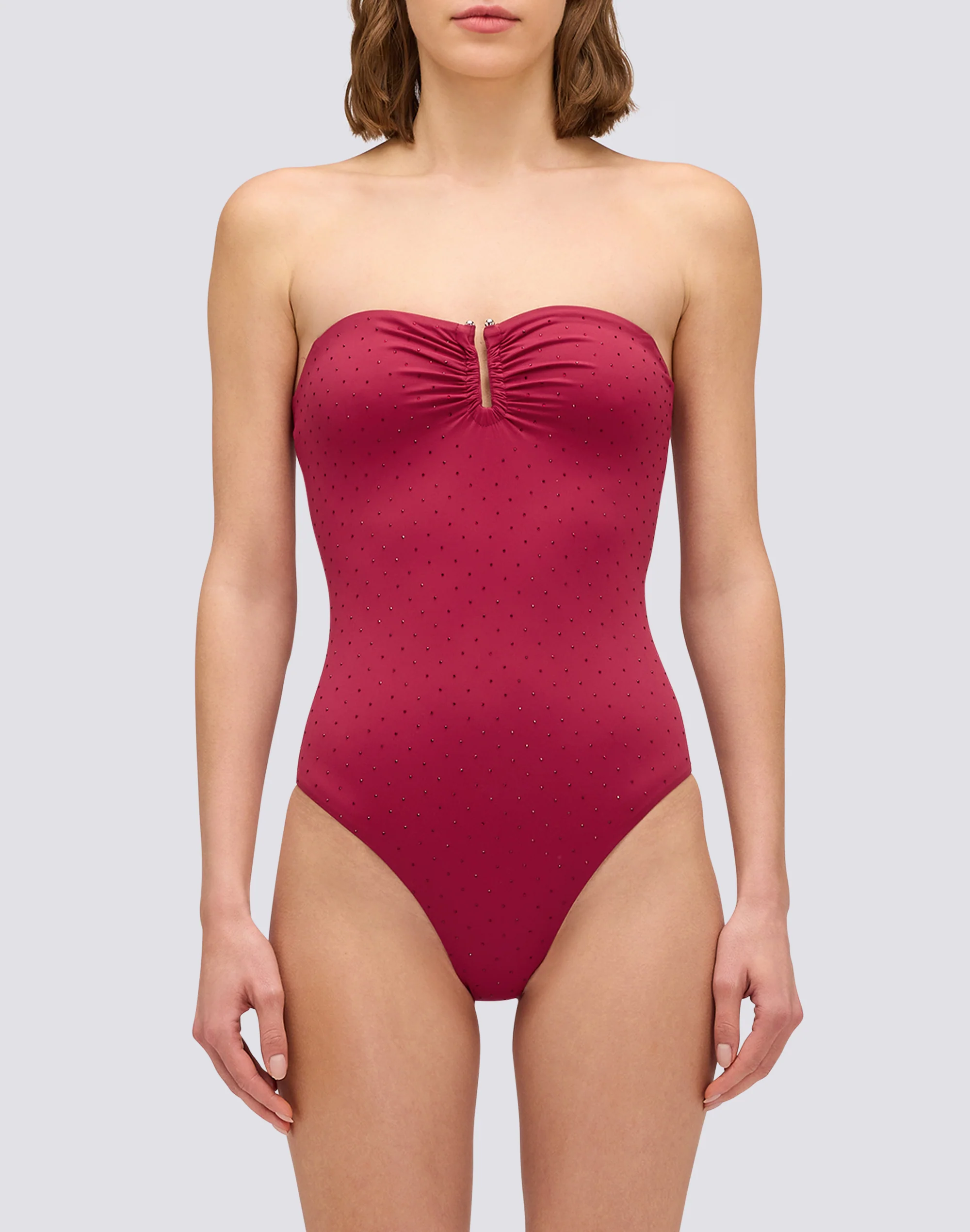 COSTUME INTERO DONNA CON STRASS E SCHIENA COPERTA