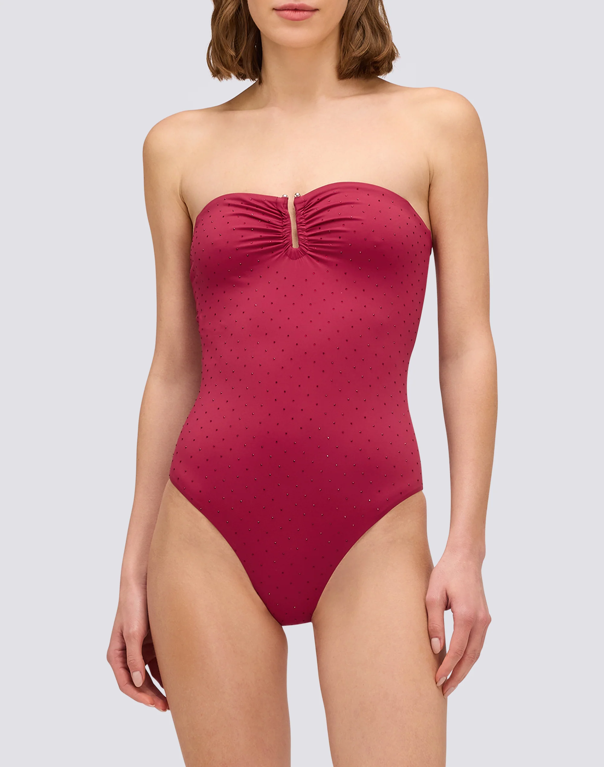 COSTUME INTERO DONNA CON STRASS E SCHIENA COPERTA - Image 5