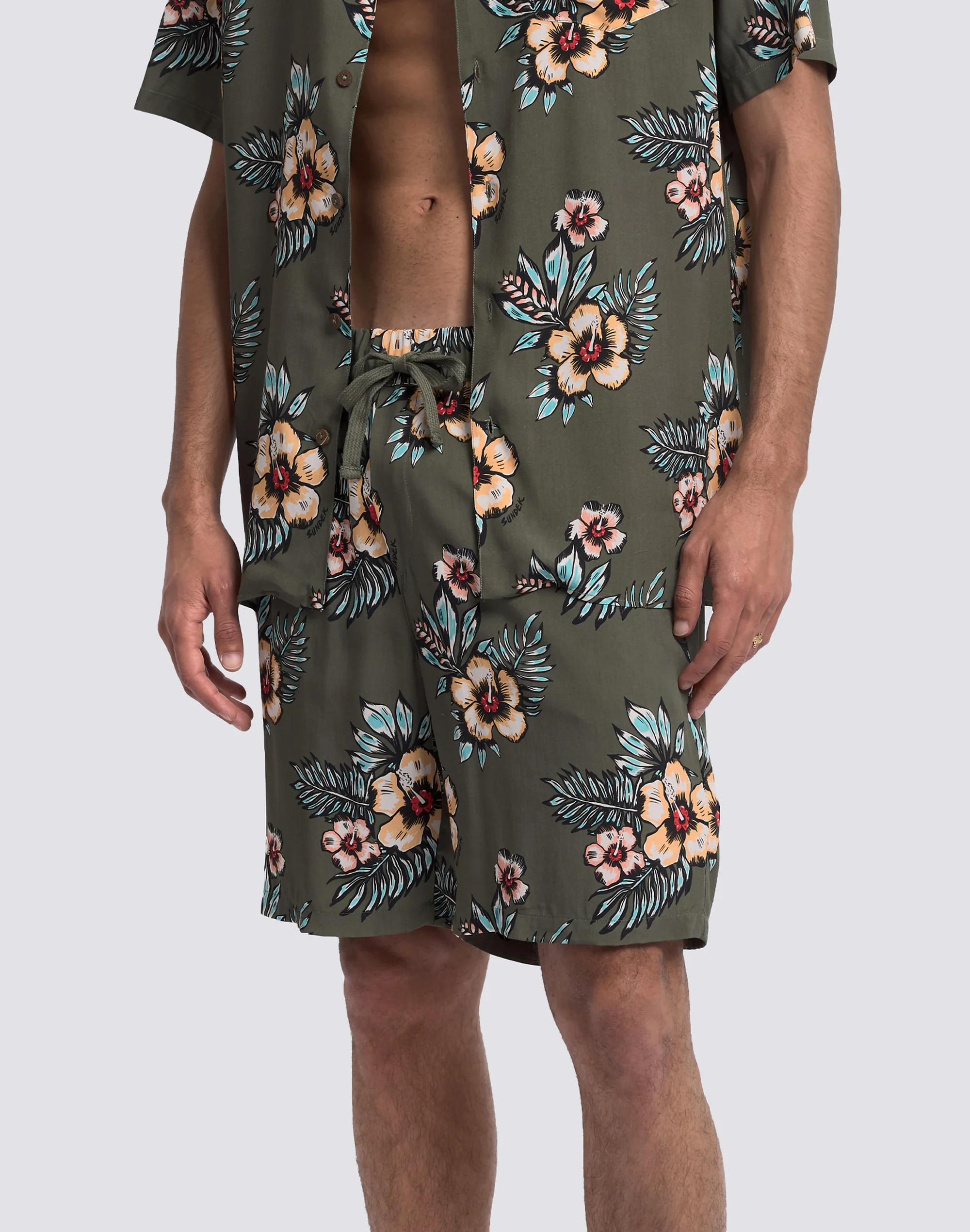 WALKSHORT UOMO STAMPATO IN VISCOSA POPELINE - Image 4