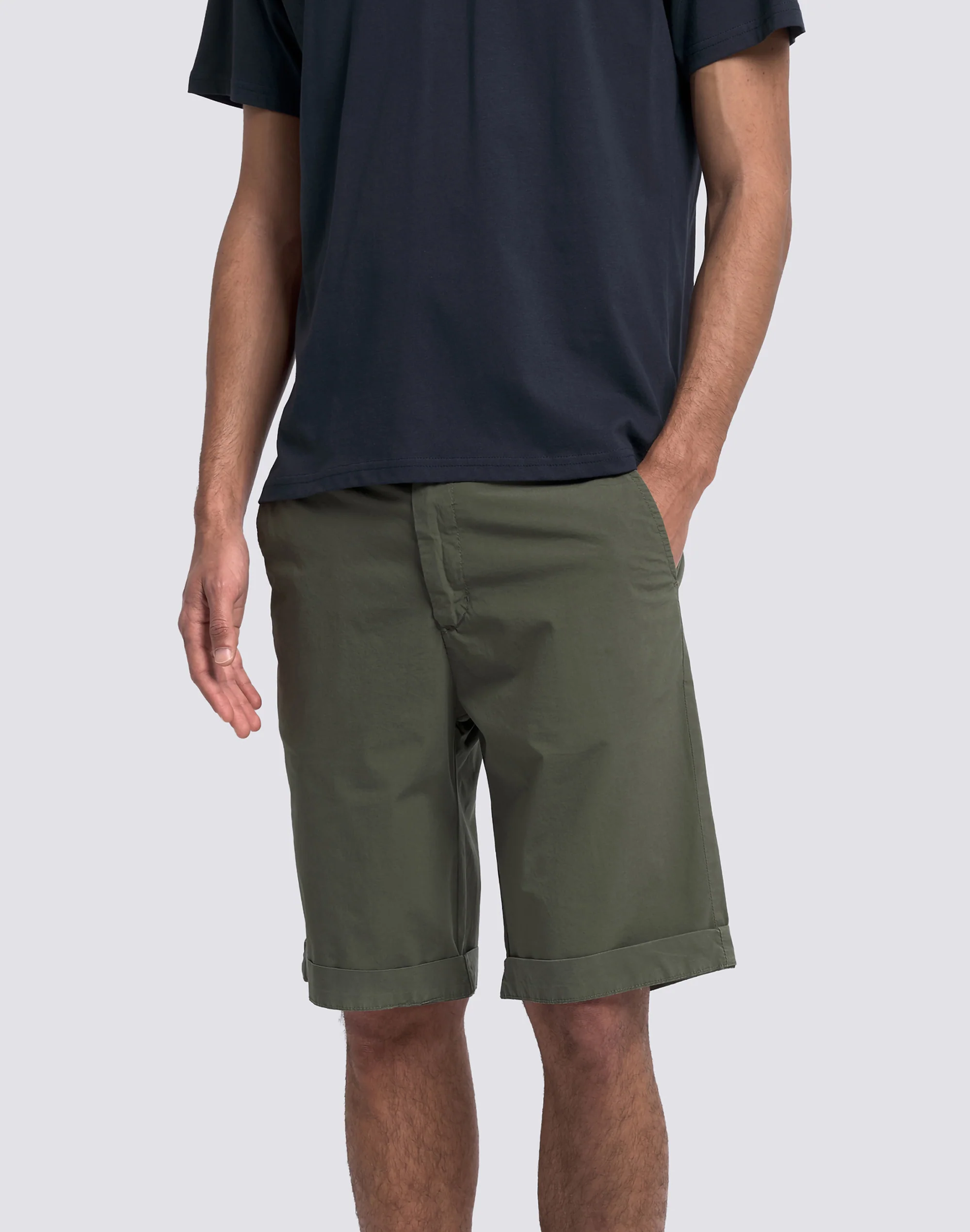 WALKSHORT UOMO TINTO CAPO IN POPELINE STRETCH - Image 4