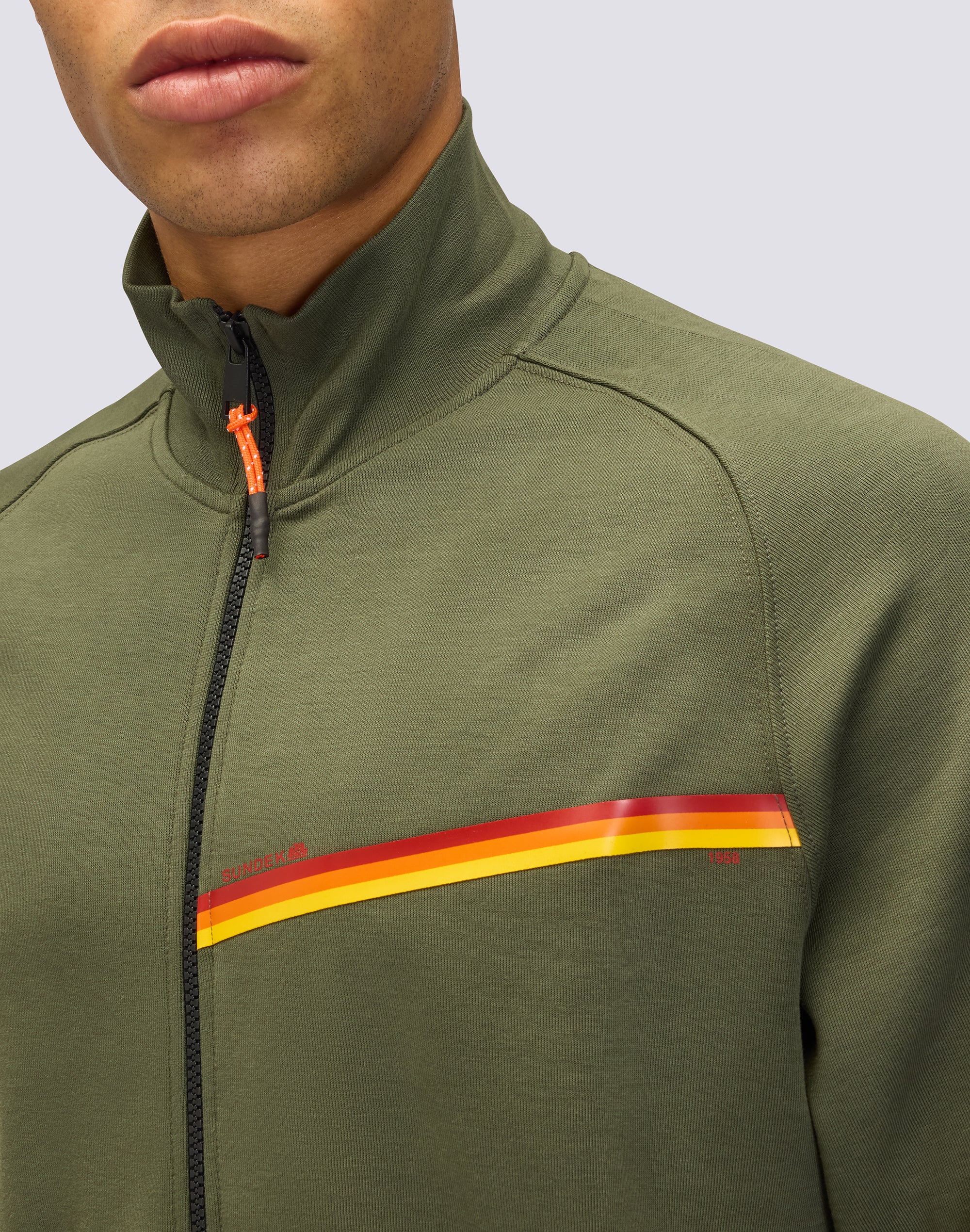 FELPA FULL ZIP CON DETTAGLIO TRICOLORE - Image 4