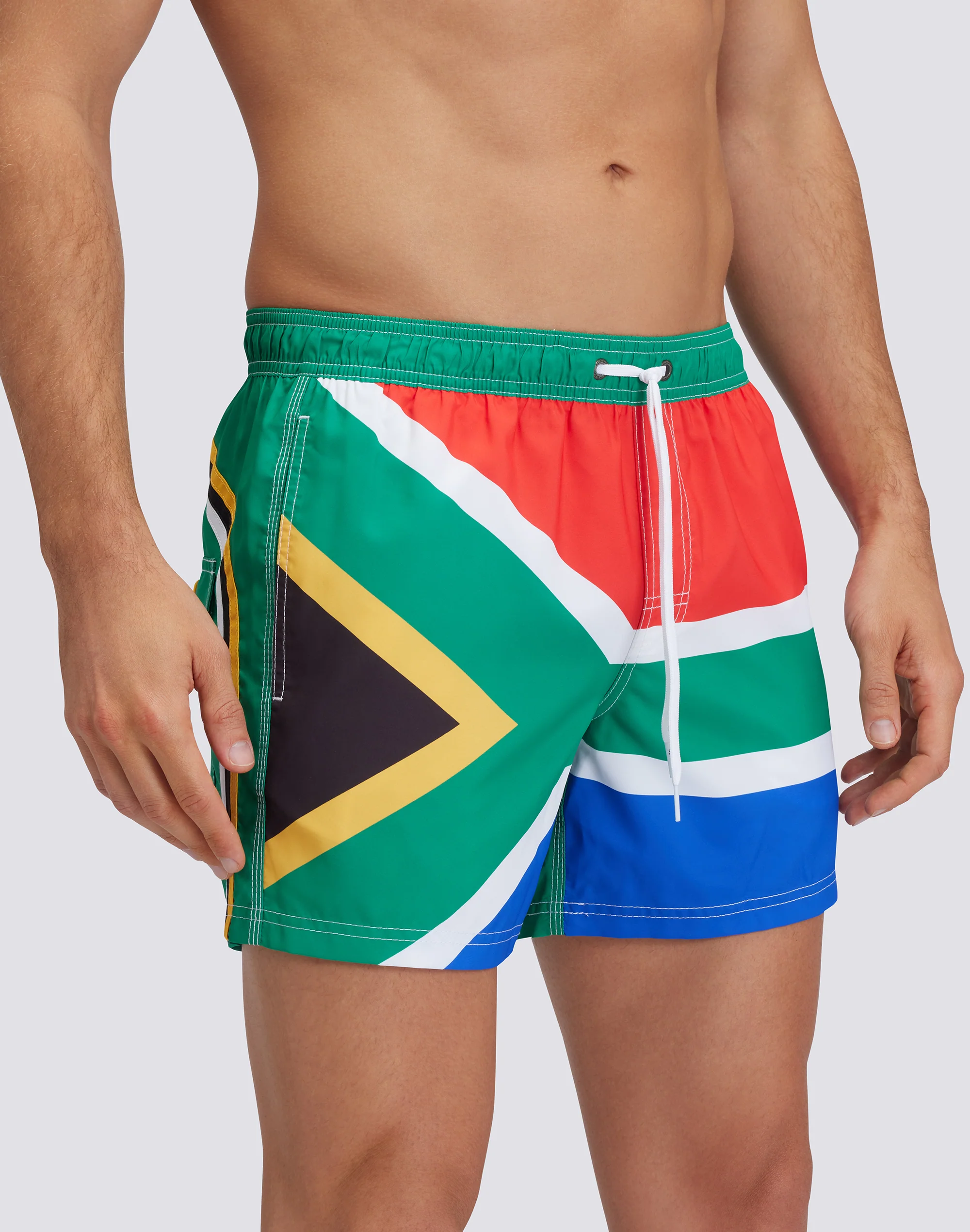 COSTUME DA BAGNO CORTO VITA ELASTICATA POLIESTERE RICICLATO REPREVE® BANDIERA SUDAFRICA - Image 3