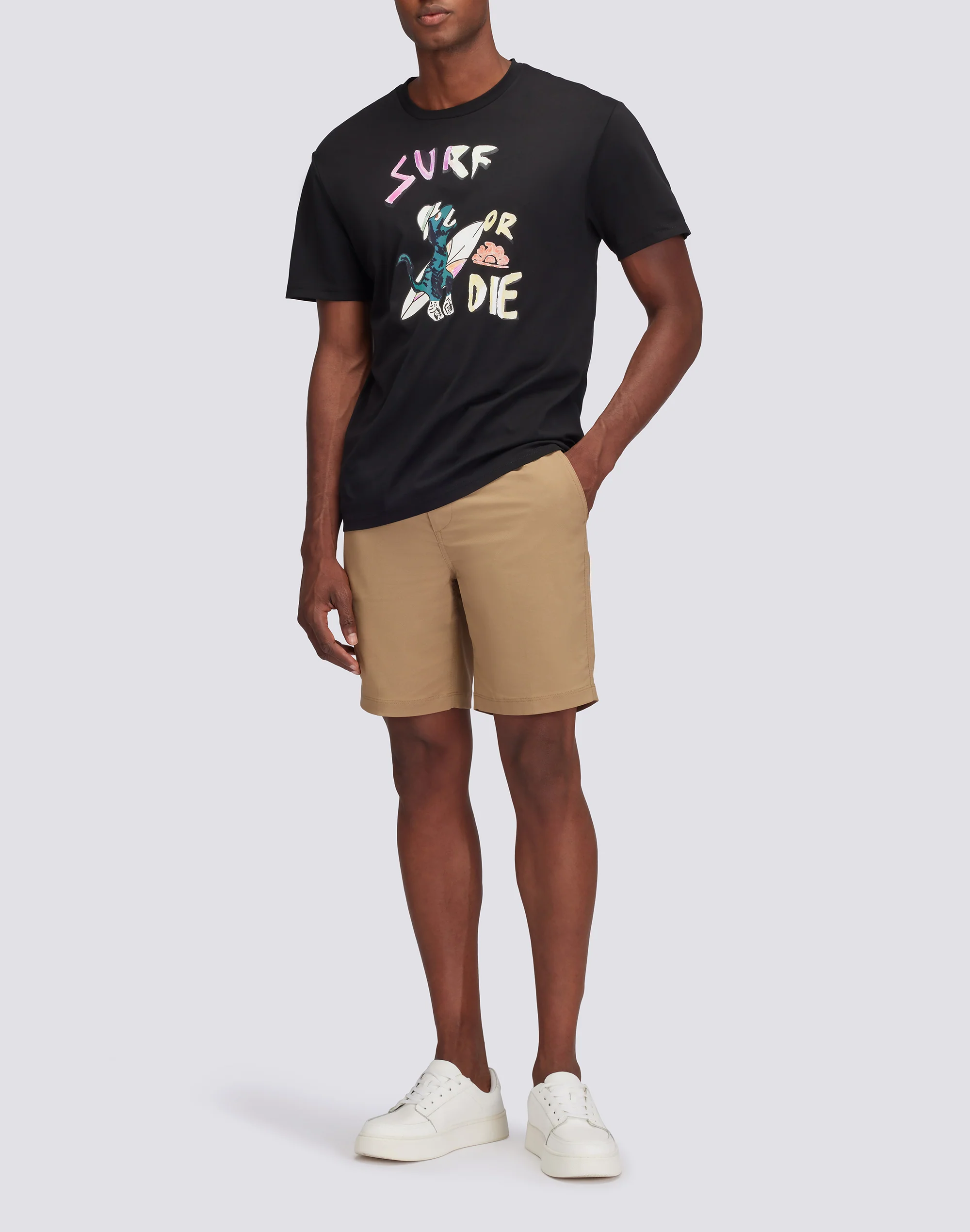 T-SHIRT CON STAMPA D'ARCHIVIO SURF OR DIE - Image 4