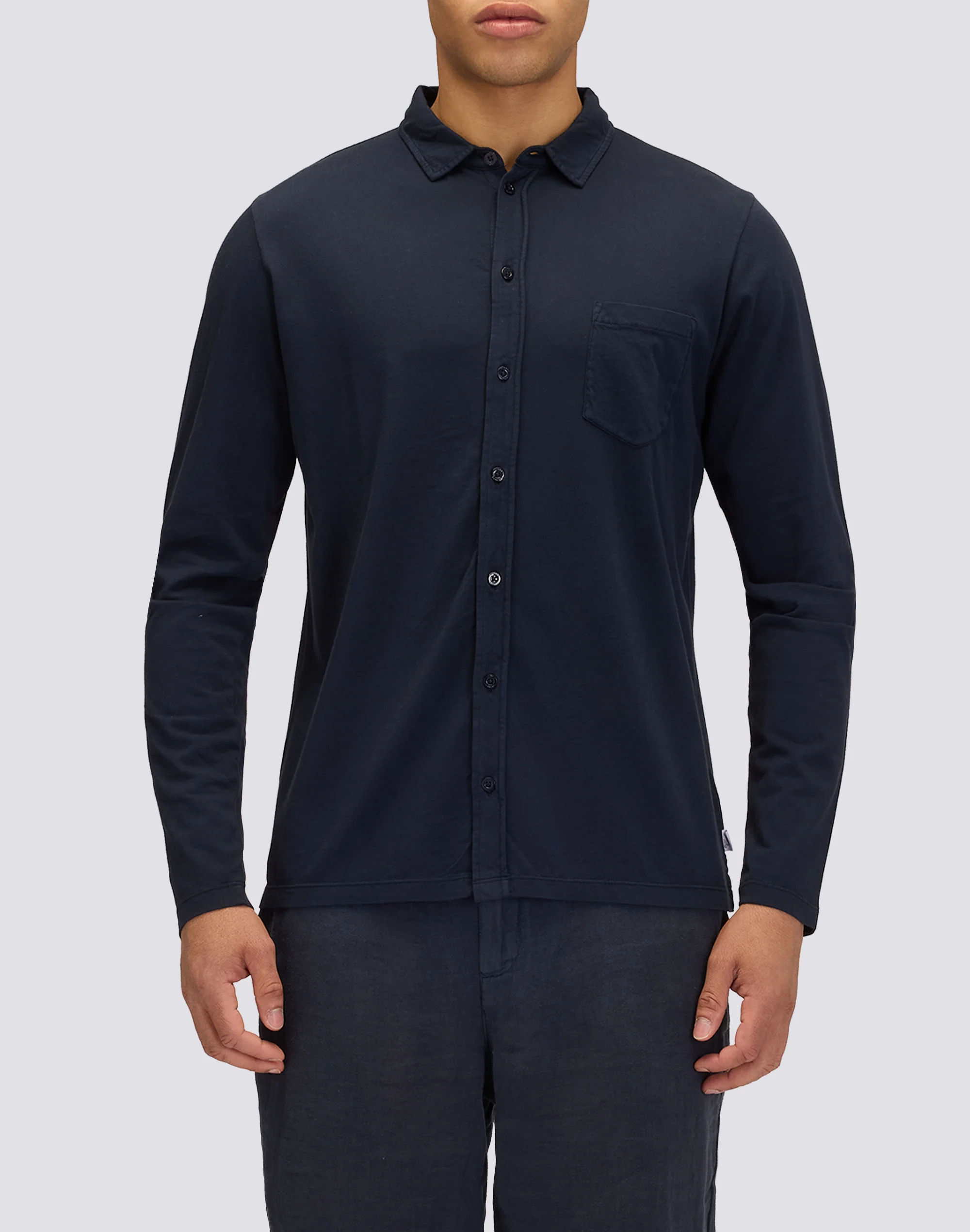 CAMICIA IN COTONE JERSEY TINTO CAPO