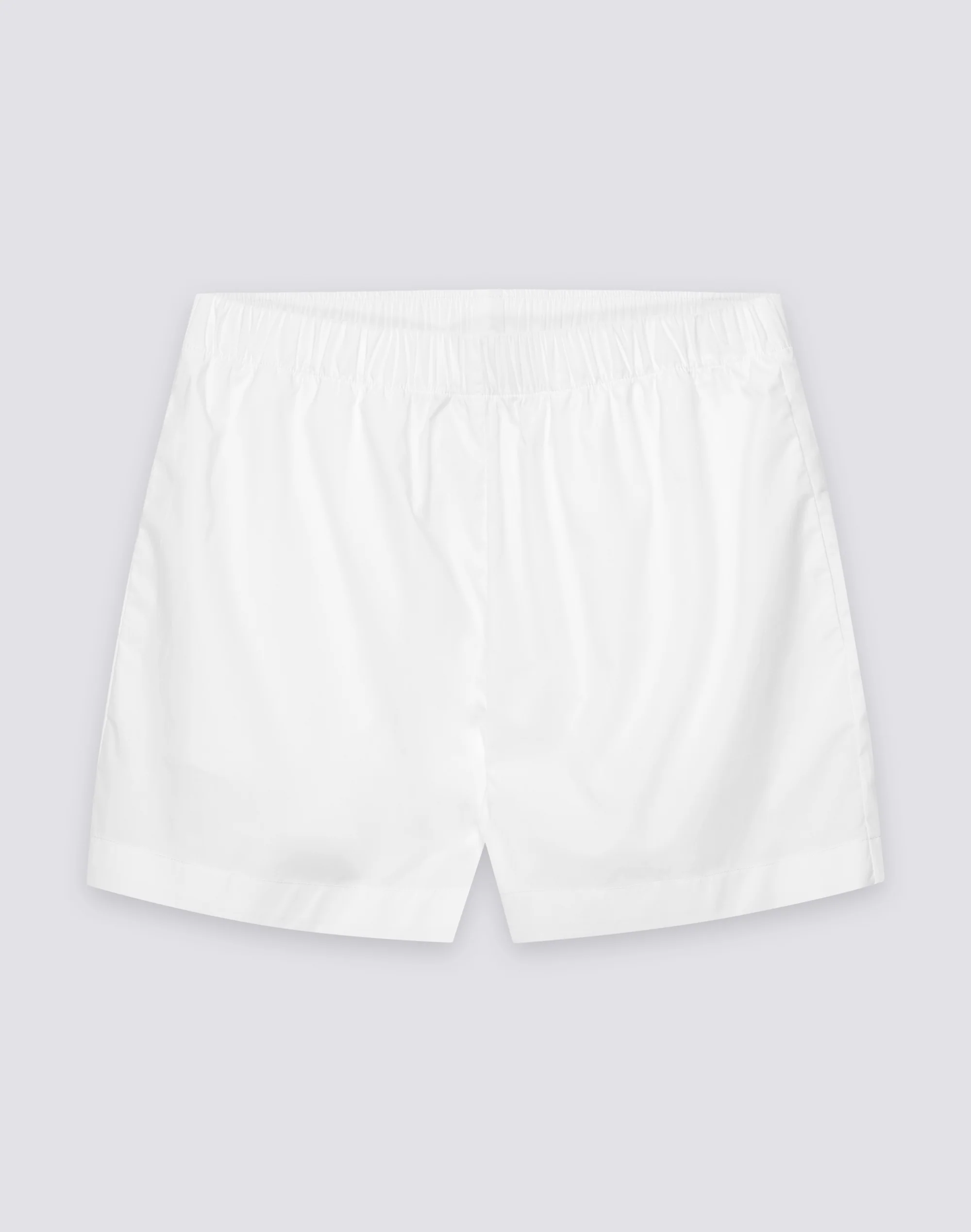 SHORTS DONNA A VITA ELASTICATA IN POPELINE DI COTONE