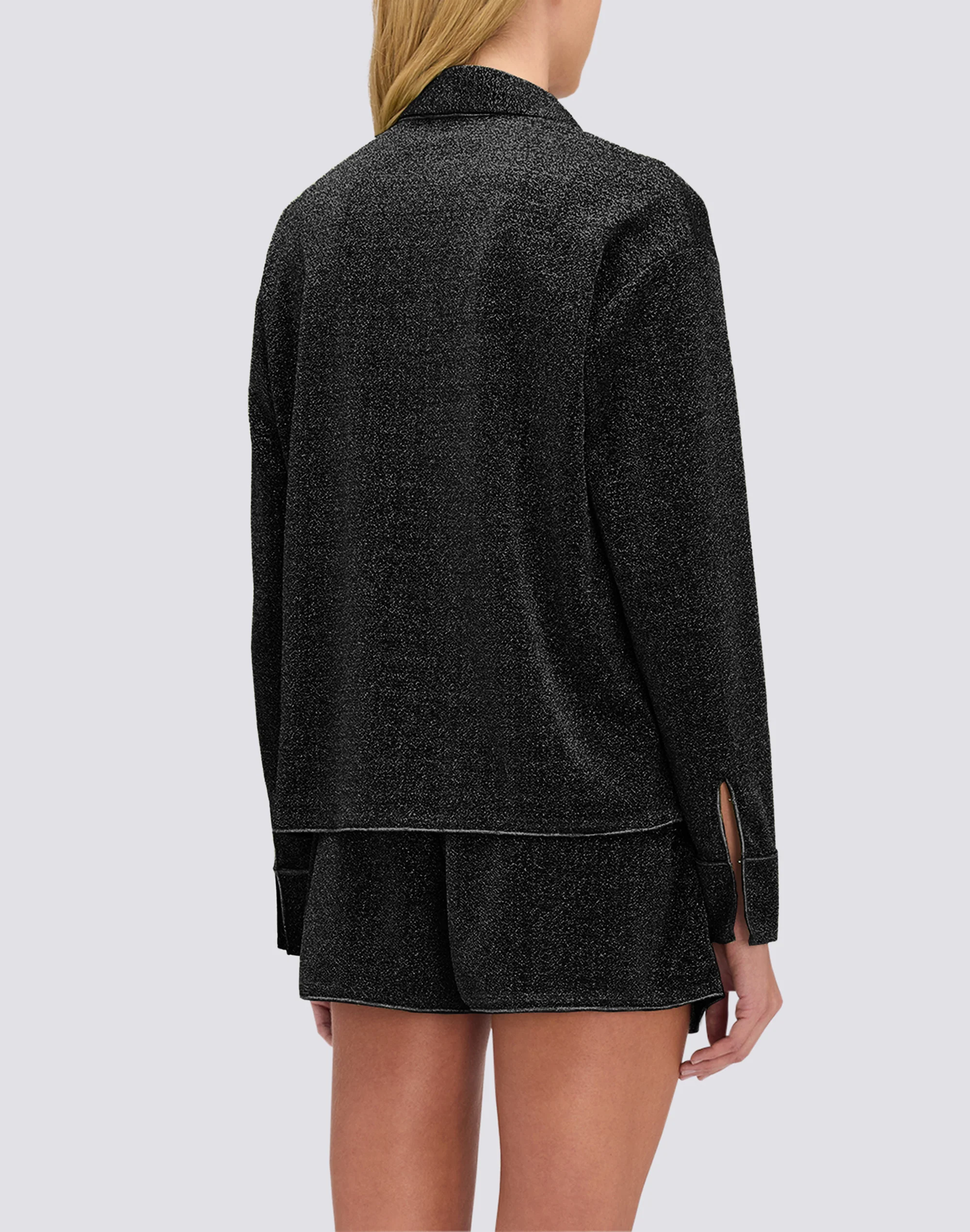 CAMICIA A MANICHE LUNGHE DONNA IN LUREX - Image 2