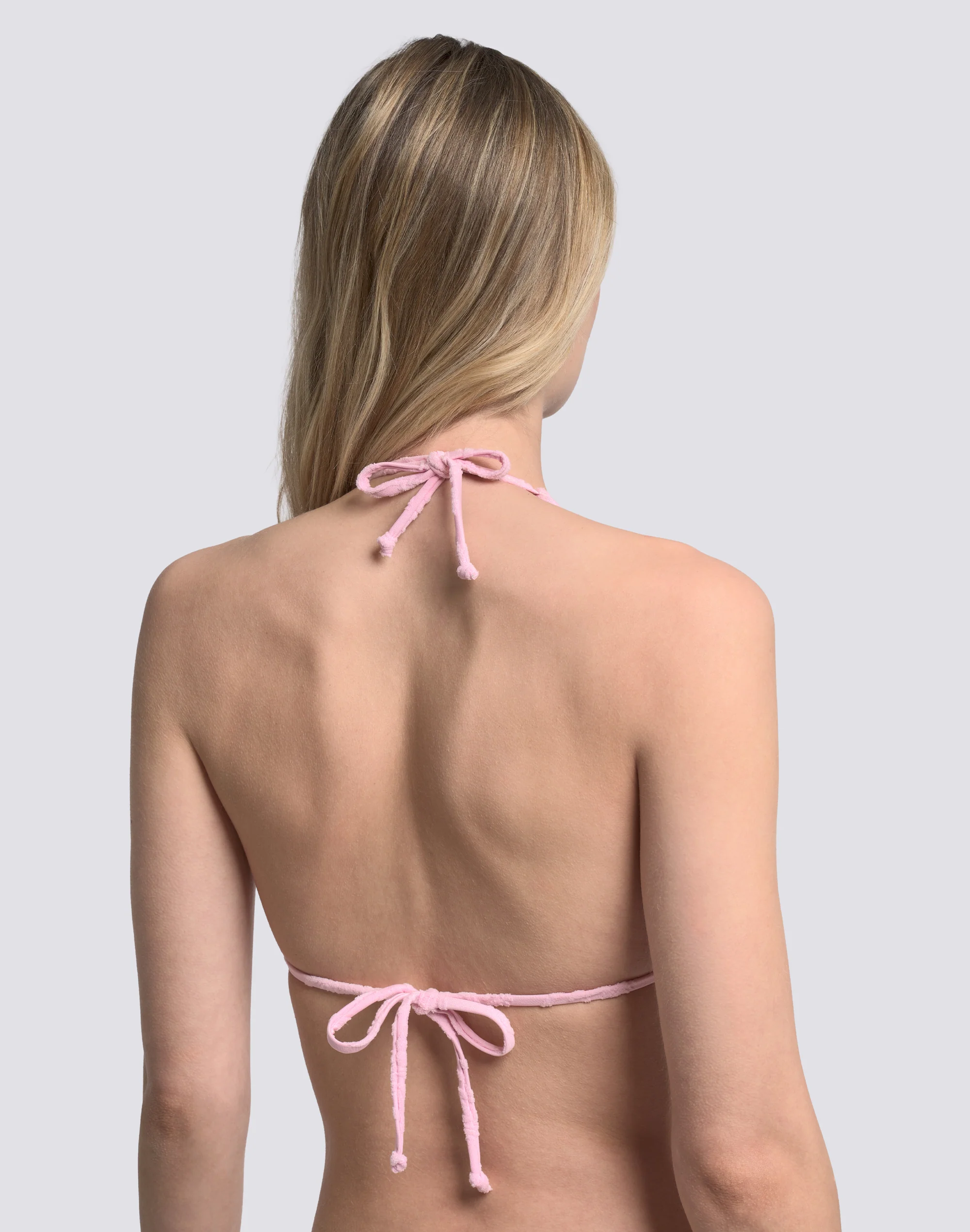 HILA - BIKINI TOP A TRIANGOLO AMERICANO IN SPUGNA MOTIVO FLOREALE JACQUARD - Image 4