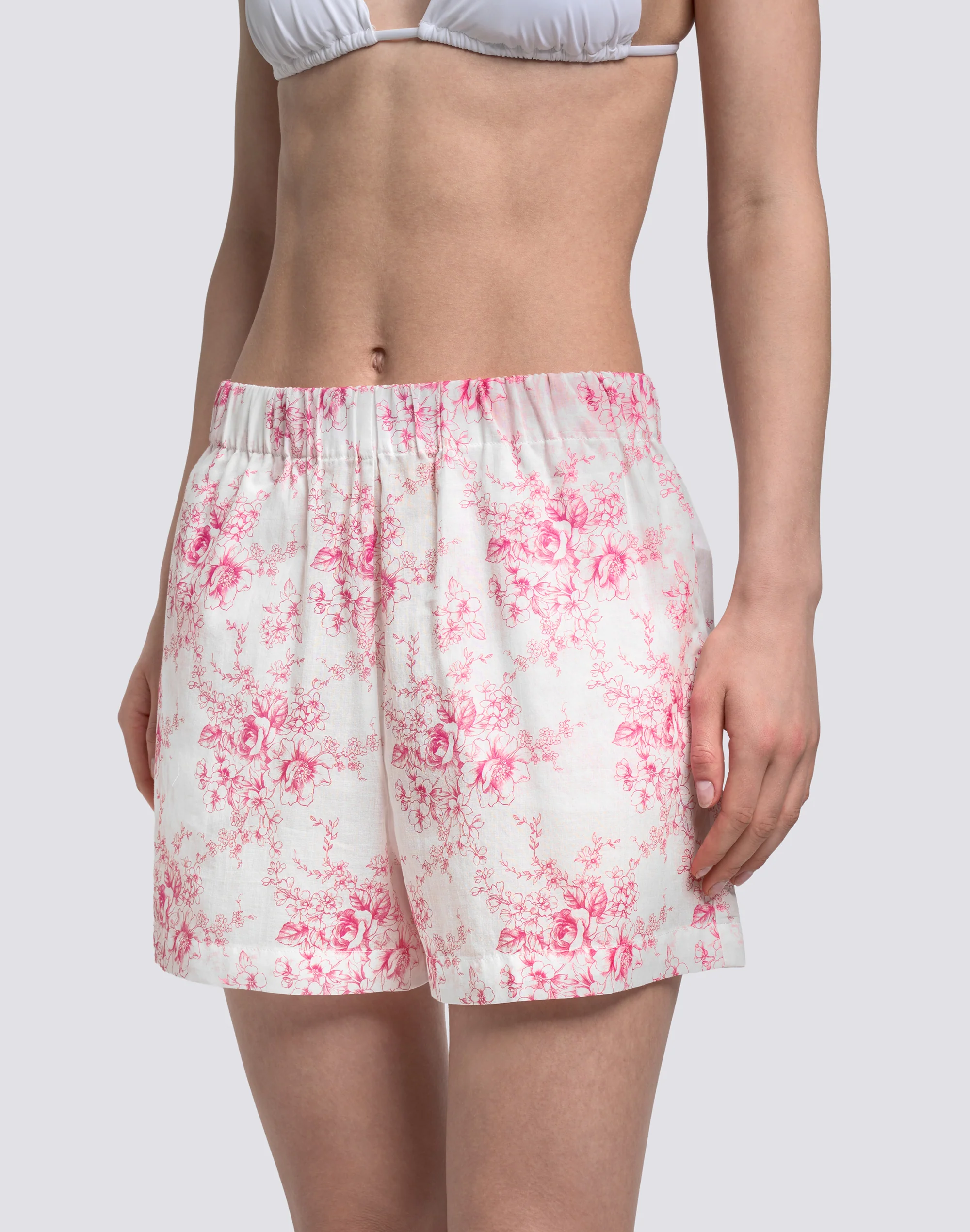 SHORTS DONNA A VITA ELASTICATA FANTASIA ROSE DE JOIE - Image 4