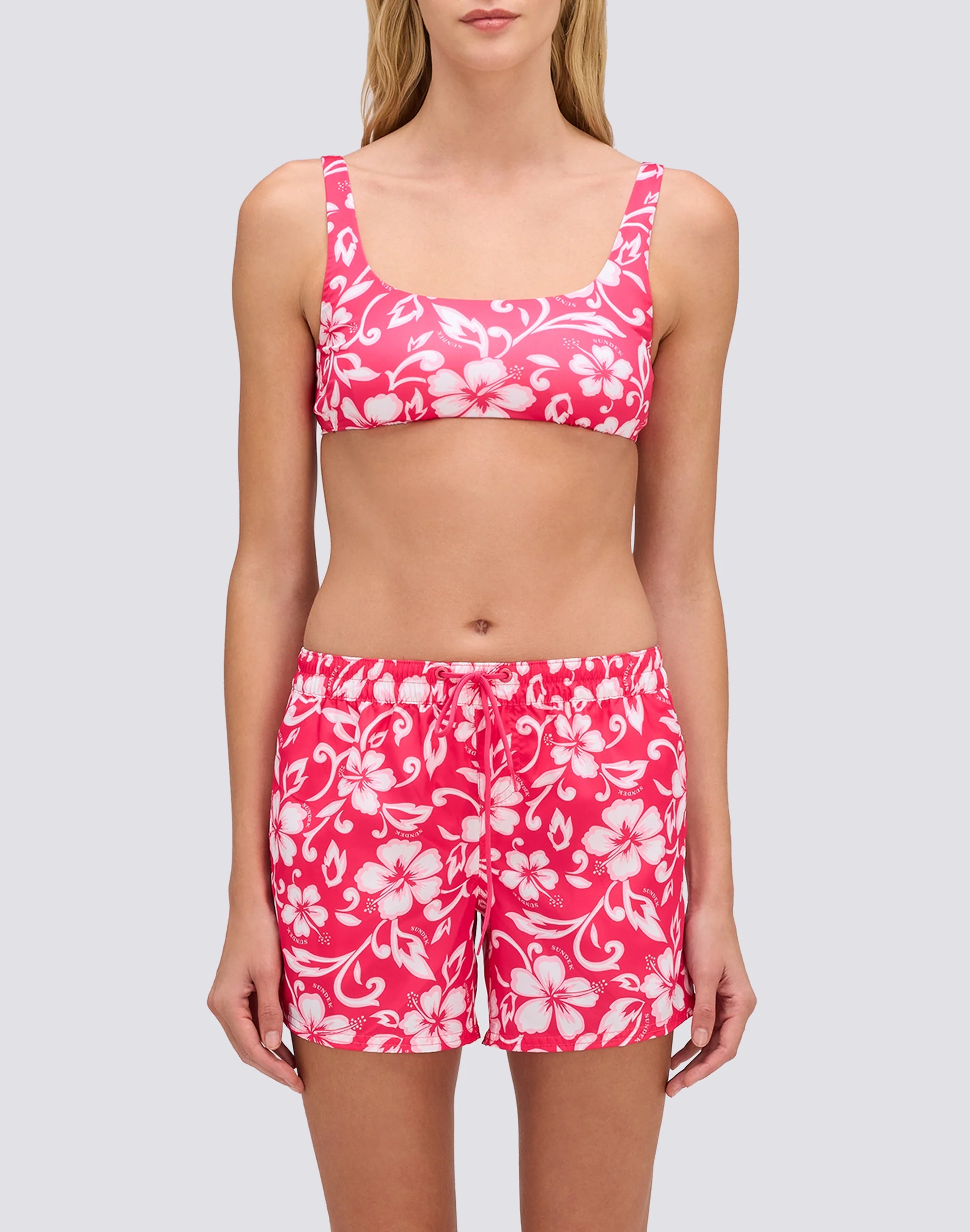 COAST - PANTALONCINO MARE REPREVE® CON STAMPA HIBISCUS SK23 - Image 2