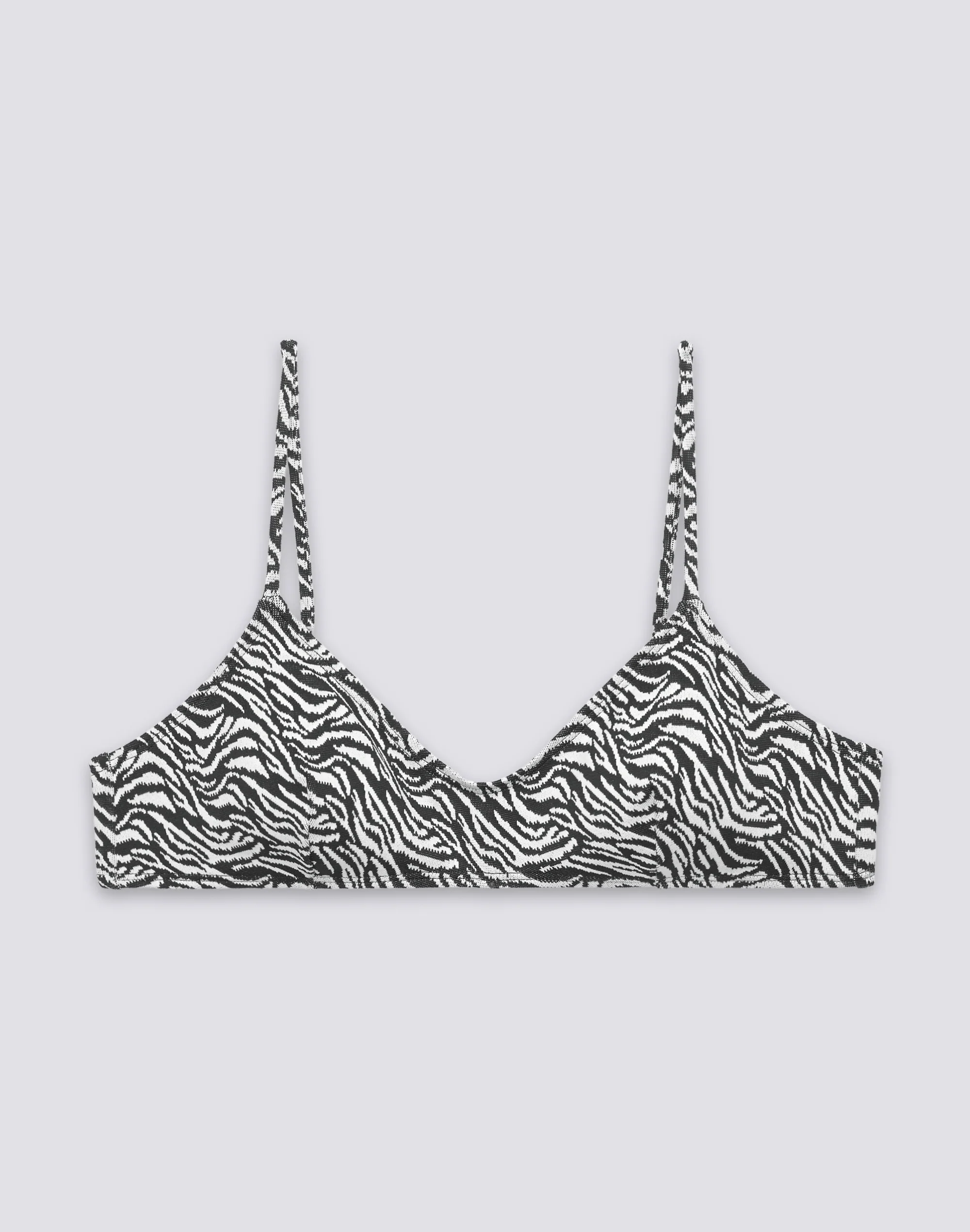 ELODIE - BIKINI TOP BRALETTE CON FANTASIA ZEBRATA